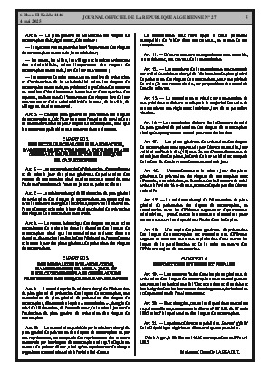 
Issue #27 of the Official Gazette of the People's Democratic Republic of Algeria • Page 1

            