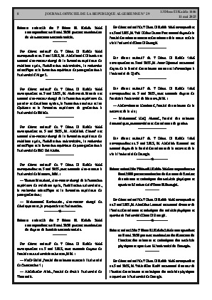 
Issue #29 of the Official Gazette of the People's Democratic Republic of Algeria • Page 1

            