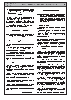 
N°30 du Journal officiel de la République Algérienne Démocratique et Populaire • Page 1

            