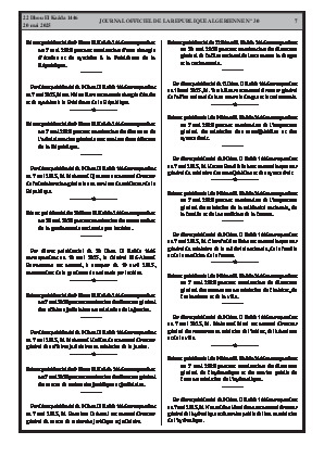 
N°30 du Journal officiel de la République Algérienne Démocratique et Populaire • Page 1

            