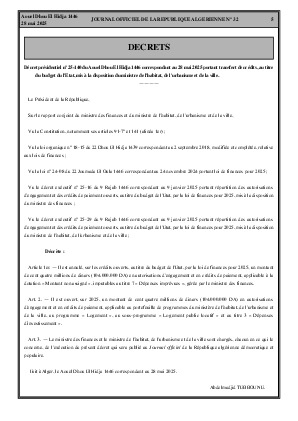 
Issue #32 of the Official Gazette of the People's Democratic Republic of Algeria • Page 1

            