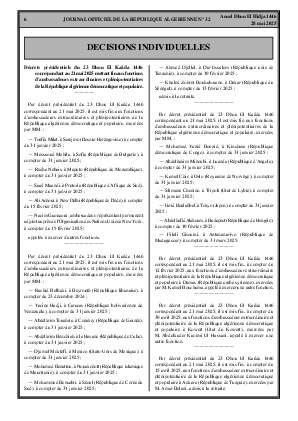 
Issue #32 of the Official Gazette of the People's Democratic Republic of Algeria • Page 1

            
