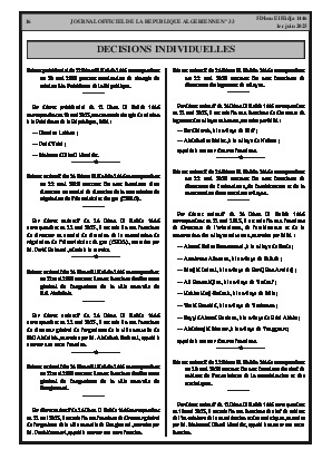 
Issue #33 of the Official Gazette of the People's Democratic Republic of Algeria • Page 1

            