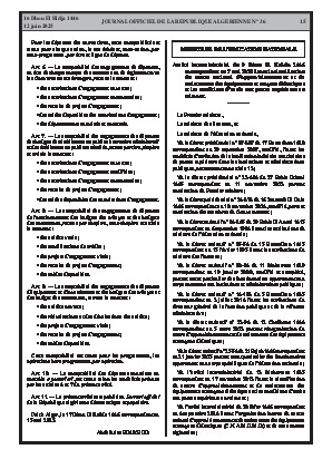 
Issue #36 of the Official Gazette of the People's Democratic Republic of Algeria • Page 1

            