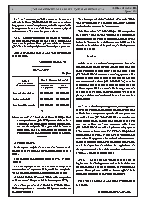
Issue #36 of the Official Gazette of the People's Democratic Republic of Algeria • Page 1

            