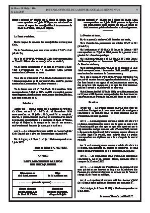 
Issue #36 of the Official Gazette of the People's Democratic Republic of Algeria • Page 1

            