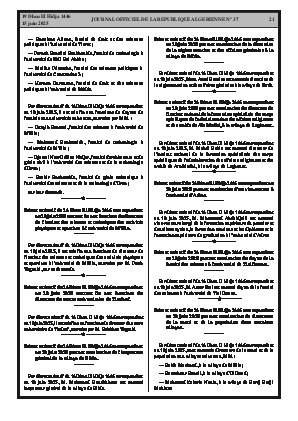 
N°37 du Journal officiel de la République Algérienne Démocratique et Populaire • Page 1

            