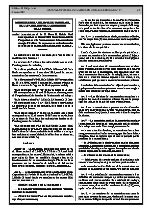 
N°37 du Journal officiel de la République Algérienne Démocratique et Populaire • Page 1

            