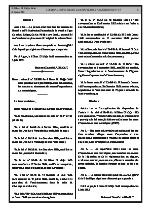 
N°37 du Journal officiel de la République Algérienne Démocratique et Populaire • Page 1

            