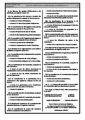 
N°39 du Journal officiel de la République Algérienne Démocratique et Populaire • Page 1

            