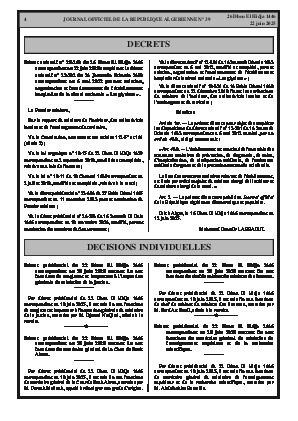 
N°39 du Journal officiel de la République Algérienne Démocratique et Populaire • Page 1

            