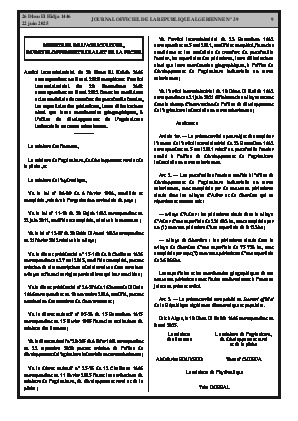 
N°39 du Journal officiel de la République Algérienne Démocratique et Populaire • Page 1

            