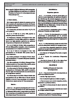
N°40 du Journal officiel de la République Algérienne Démocratique et Populaire • Page 1

            