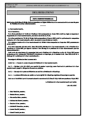 
N°41 du Journal officiel de la République Algérienne Démocratique et Populaire • Page 1

            