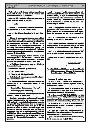 
N°42 du Journal officiel de la République Algérienne Démocratique et Populaire • Page 1

            