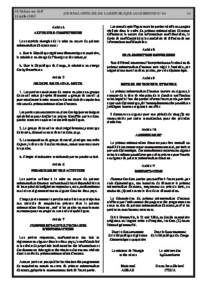 
N°44 du Journal officiel de la République Algérienne Démocratique et Populaire • Page 1

            