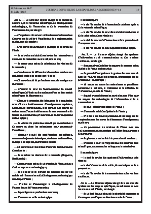 
N°44 du Journal officiel de la République Algérienne Démocratique et Populaire • Page 1

            