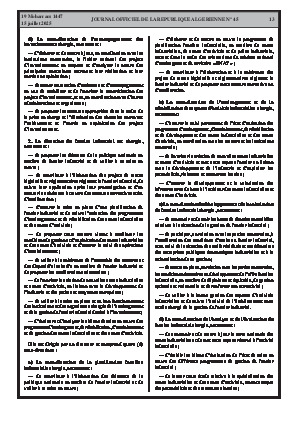 
N°45 du Journal officiel de la République Algérienne Démocratique et Populaire • Page 1

            