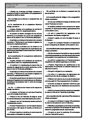 
N°45 du Journal officiel de la République Algérienne Démocratique et Populaire • Page 1

            