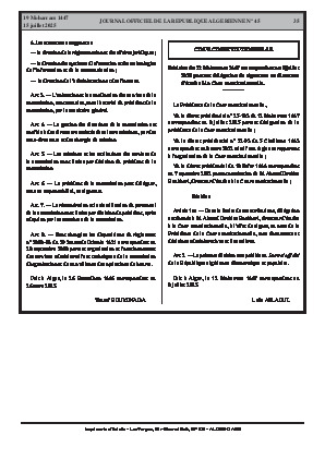 
N°45 du Journal officiel de la République Algérienne Démocratique et Populaire • Page 1

            