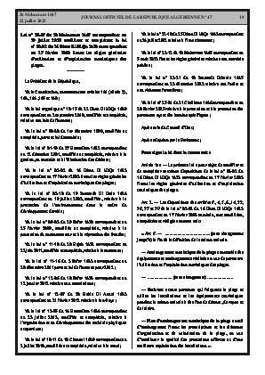 
N°47 du Journal officiel de la République Algérienne Démocratique et Populaire • Page 1

            