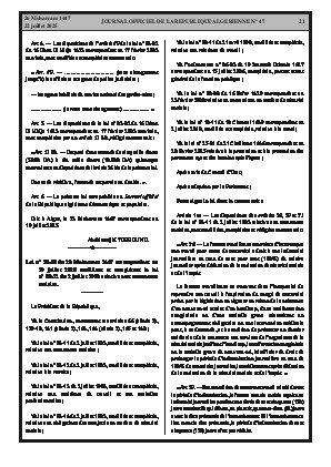 
N°47 du Journal officiel de la République Algérienne Démocratique et Populaire • Page 1

            