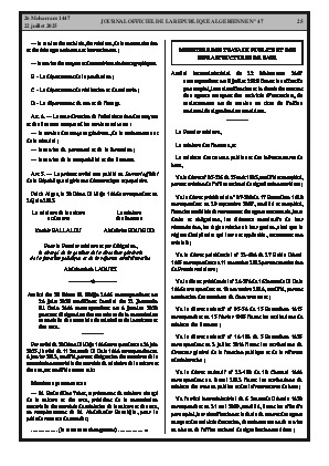 
N°47 du Journal officiel de la République Algérienne Démocratique et Populaire • Page 1

            