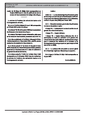 
Issue #48 of the Official Gazette of the People's Democratic Republic of Algeria • Page 1

            