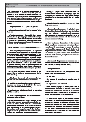 
Issue #48 of the Official Gazette of the People's Democratic Republic of Algeria • Page 1

            