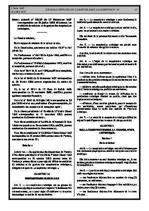 
N°49 du Journal officiel de la République Algérienne Démocratique et Populaire • Page 1

            