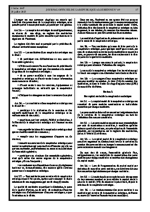 
N°49 du Journal officiel de la République Algérienne Démocratique et Populaire • Page 1

            