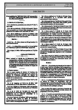 
N°49 du Journal officiel de la République Algérienne Démocratique et Populaire • Page 1

            