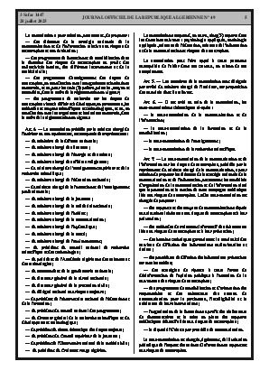 
N°49 du Journal officiel de la République Algérienne Démocratique et Populaire • Page 1

            