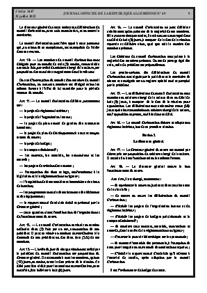 
N°49 du Journal officiel de la République Algérienne Démocratique et Populaire • Page 1

            