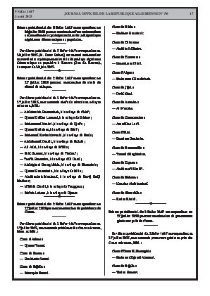 
N°50 du Journal officiel de la République Algérienne Démocratique et Populaire • Page 1

            