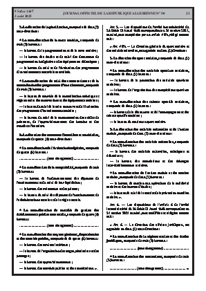 
N°50 du Journal officiel de la République Algérienne Démocratique et Populaire • Page 1

            