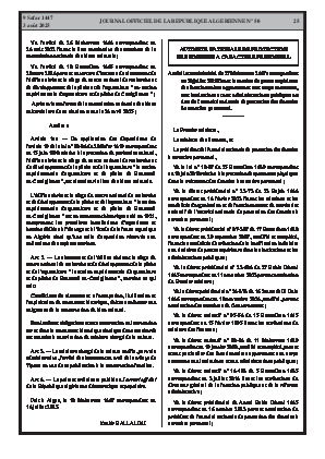 
N°50 du Journal officiel de la République Algérienne Démocratique et Populaire • Page 1

            
