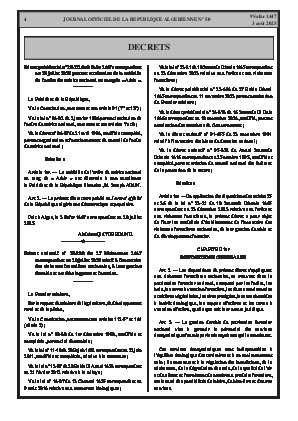 
N°50 du Journal officiel de la République Algérienne Démocratique et Populaire • Page 1

            