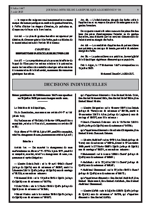
N°50 du Journal officiel de la République Algérienne Démocratique et Populaire • Page 1

            