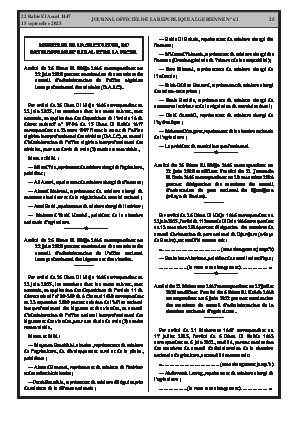 
N°61 du Journal officiel de la République Algérienne Démocratique et Populaire • Page 1

            
