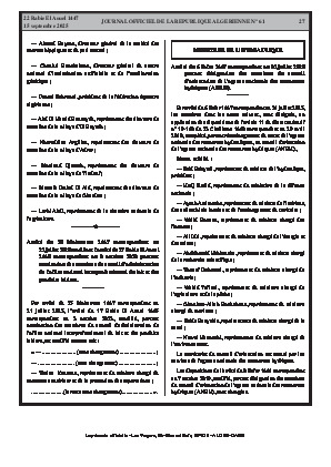 
N°61 du Journal officiel de la République Algérienne Démocratique et Populaire • Page 1

            