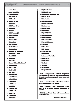 
N°67 du Journal officiel de la République Algérienne Démocratique et Populaire • Page 1

            