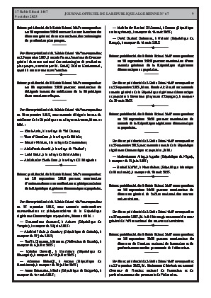 
N°67 du Journal officiel de la République Algérienne Démocratique et Populaire • Page 1

            