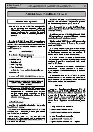
N°68 du Journal officiel de la République Algérienne Démocratique et Populaire • Page 1

            