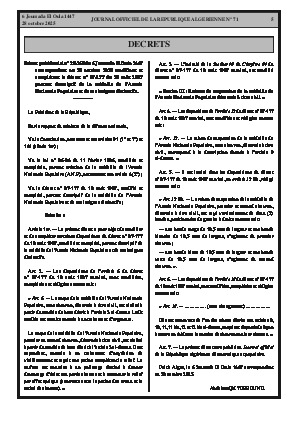 
N°71 du Journal officiel de la République Algérienne Démocratique et Populaire • Page 1

            