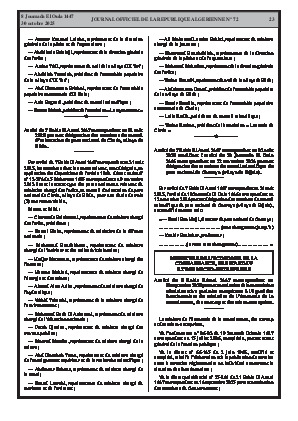 
N°72 du Journal officiel de la République Algérienne Démocratique et Populaire • Page 1

            