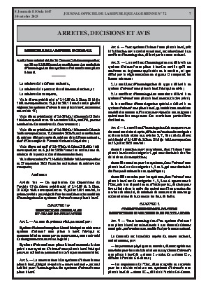 
N°72 du Journal officiel de la République Algérienne Démocratique et Populaire • Page 1

            