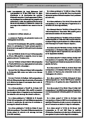 
N°73 du Journal officiel de la République Algérienne Démocratique et Populaire • Page 1

            