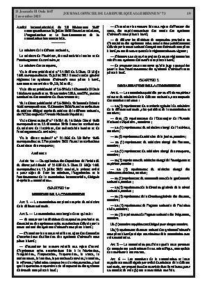
N°73 du Journal officiel de la République Algérienne Démocratique et Populaire • Page 1

            