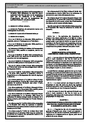 
N°73 du Journal officiel de la République Algérienne Démocratique et Populaire • Page 1

            